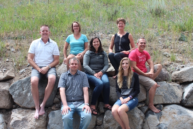 Back row: Shari Stockero, PI, MTU; Laura Van Zoest, PI, WMU; Middle row: Blake Peterson, PI, BYU; Carlee Hollenbeck, RA, WMU; Keith Leatham, PI, BYU; Front row: Joshua Ruk, RA, WMU; Alicia Heninger, RA, BYU